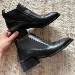 Vince black ankle boots size 5